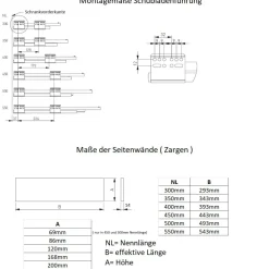 Schubladenauszugs-System Anthrazit Push to Open Unterflurführung Vollauszug