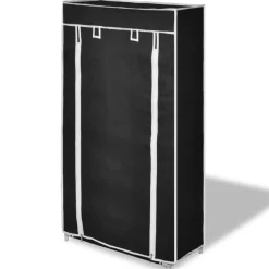 Schuhschrank Schuhregal Schuhablage 5 Schicht 58 x 28 x 106 cm Schwarz