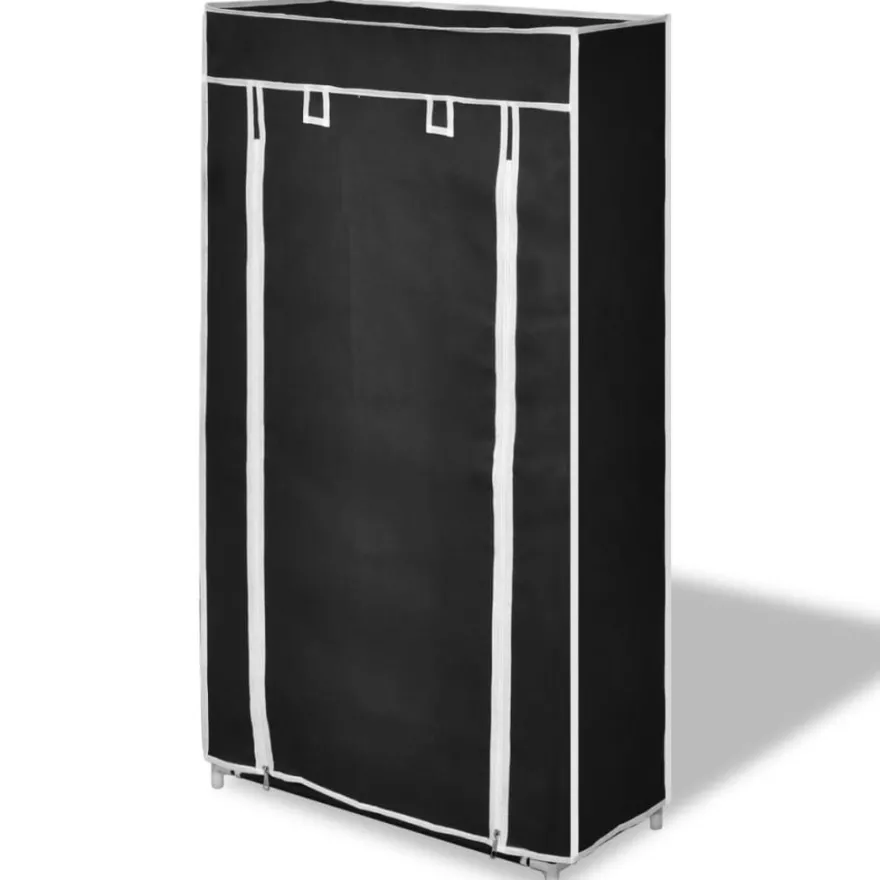 Schuhschrank Schuhregal Schuhablage 5 Schicht 58 x 28 x 106 cm Schwarz