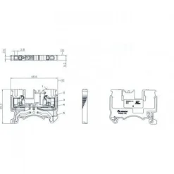 Schutzleiter-Reihenklemme 2.5mm2 gelb-grün Erdungsklemme UL 3862