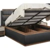 Schwarz-Braune Schlafzimmer Möbel Modernes Doppelbett Kosmetiktisch 4tlg