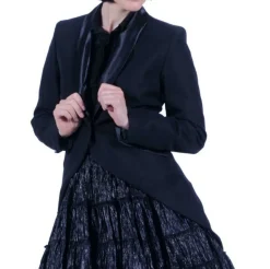 schwarzer Frack Damen Herren XS-4XL Gehrock Jacke Karneval Garde Fasching Kostüm