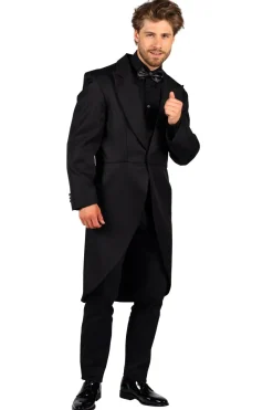 schwarzer Frack Damen Herren XS-4XL Gehrock Jacke Karneval Garde Fasching Kostüm