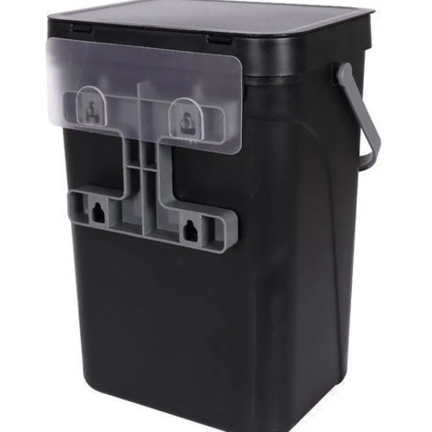 Schwarzer Hängeabfalleimer 10 l