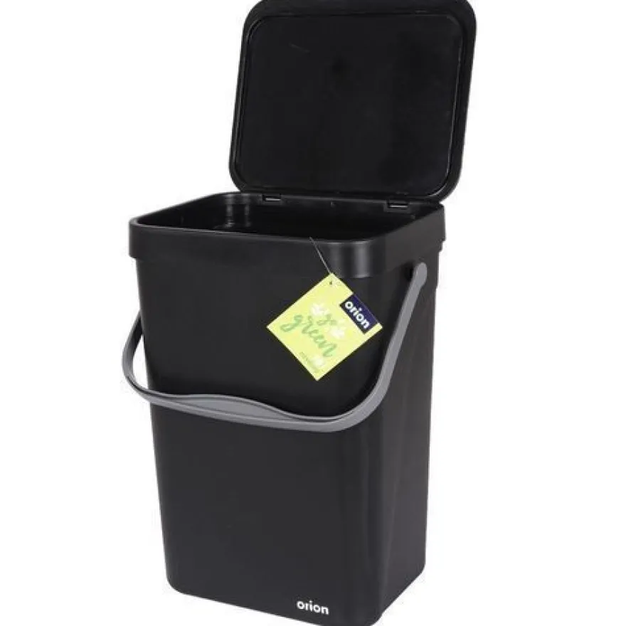 Schwarzer Hängeabfalleimer 10 l