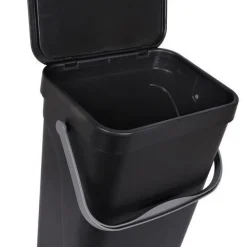 Schwarzer Hängeabfalleimer 10 l