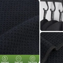 Schwarze Spültücher 20x20cm 10er Set Mikrofasertuch waschbar fusselfrei
