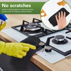 Schwarze Spültücher 20x20cm 10er Set Mikrofasertuch waschbar fusselfrei