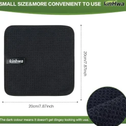Schwarze Spültücher 20x20cm 10er Set Mikrofasertuch waschbar fusselfrei