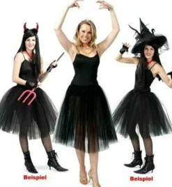 schwarzes Tutu Ballerina Kostüm Hexe Männerballett Gr. M-XL Karneval Halloween