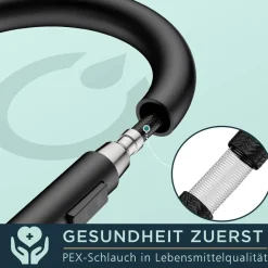 Schwarz Küchenarmatur mit Herausziehbarer Brause - 360° Schwenkbar