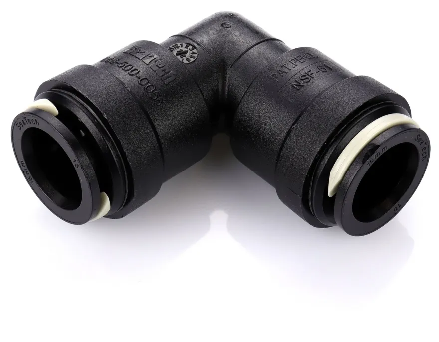 SeaTech Quick-Connect Knie-Stück 90° für Ø15mm x Ø15mm Wassersystem
