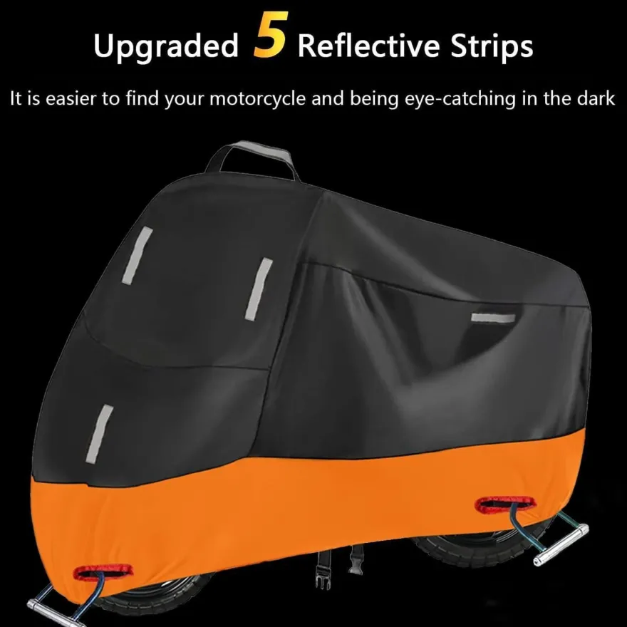 Seceles Motorrad Abdeckplane Outdoor 300D Wasserdicht für Roller, Moped, mit