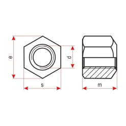 Sechskantmutter M42 1,5xd DIN 6330 A4 Edelstahl | Hexagon Nuts | Stainless Steel 316