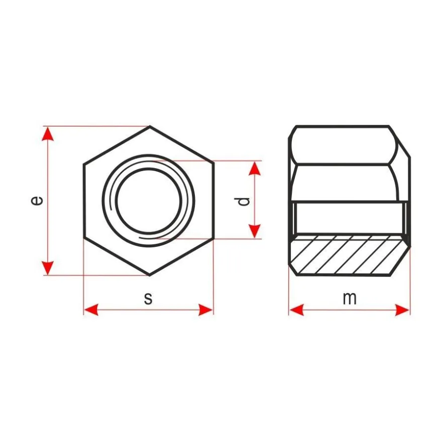 Sechskantmutter M42 1,5xd DIN 6330 A4 Edelstahl | Hexagon Nuts | Stainless Steel 316