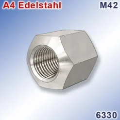 Sechskantmutter M42 1,5xd DIN 6330 A4 Edelstahl | Hexagon Nuts | Stainless Steel 316
