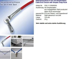 Seilendverschluss mit Simplexhaken oder ohne Simplex-Haken