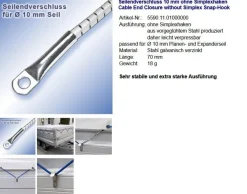 Seilendverschluss mit Simplexhaken oder ohne Simplex-Haken