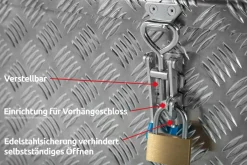 Seitenkasten Zubehörkiste Pferdeanhänger Alu glatt B 780xH380xT220 Nr. 560800