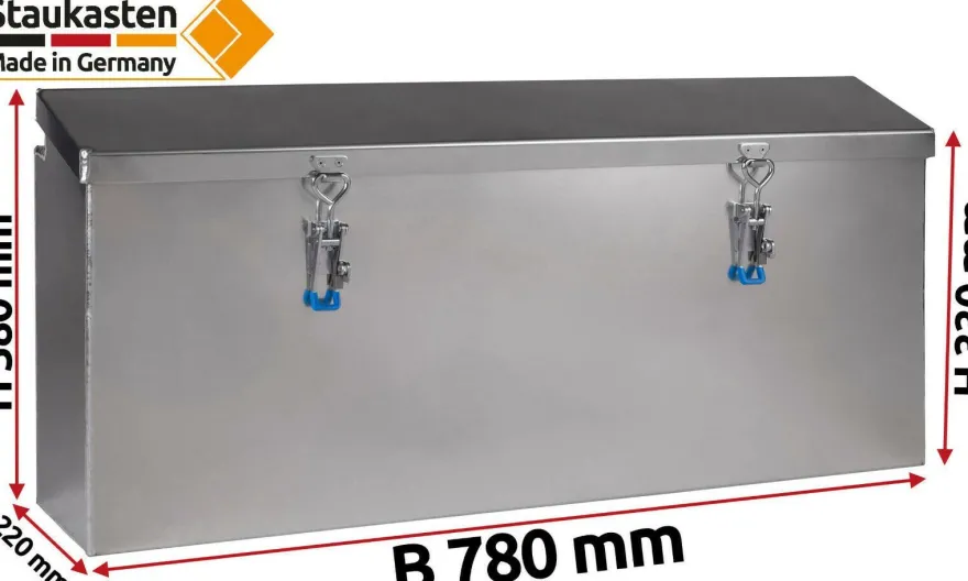 Seitenkasten Zubehörkiste Pferdeanhänger Alu glatt B 780xH380xT220 Nr. 560800