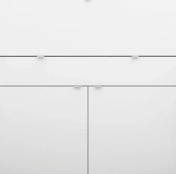 Sekretär Computertisch Büro Schrank Schreibtisch Weiß Matt Hochglanz