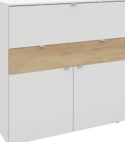 Sekretär Computertisch Büro Schrank Schreibtisch Weiß Matt Hochglanz