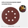 Selead 110 Stück Schleifpapier 125mm Klett 8-Loch Profi Körnung P80 für