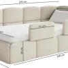 Selsey Cloudy - Kinderbett 120x200, Kopfteil links, Matratze & Bettkasten, Chenille H