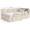 Selsey Cloudy - Kinderbett 90x200, Rausfallschutz, Kopfteil rechts, Hellblau