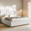 Selsey Togents - Polsterbett 140x200 mit Veloursbezug, Weiß