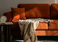 Selsey Valico - Dreisitzer-Sofa, Kupfer, hydrophober Samt