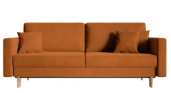 Selsey Valico - Dreisitzer-Sofa, Kupfer, hydrophober Samt