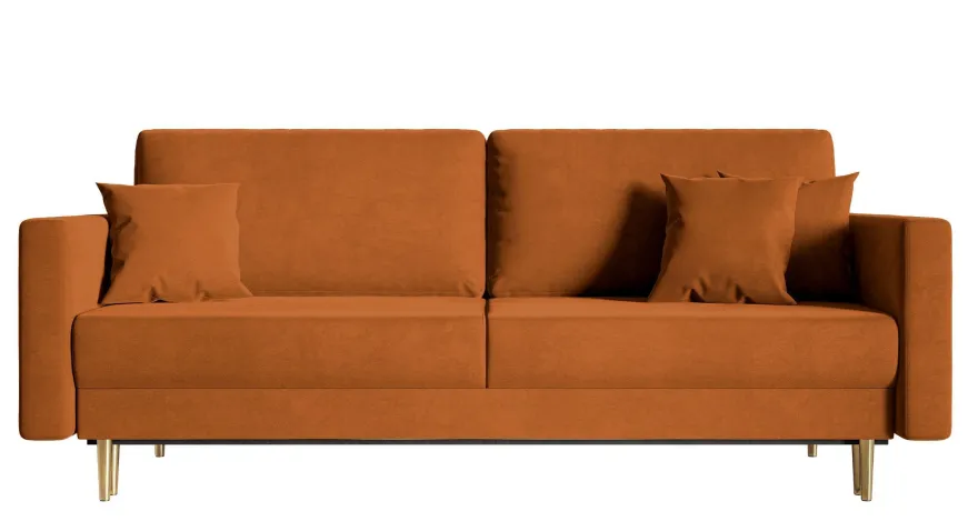 Selsey Valico - Dreisitzer-Sofa, Kupfer, hydrophober Samt