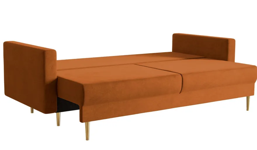 Selsey Valico - Dreisitzer-Sofa, Kupfer, hydrophober Samt