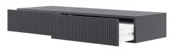 Selsey VELDIO - Schminktisch hängend mit 2 Schubladen, schwarz, 110 cm
