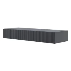 Selsey VELDIO - Schminktisch hängend mit 2 Schubladen, schwarz, 110 cm