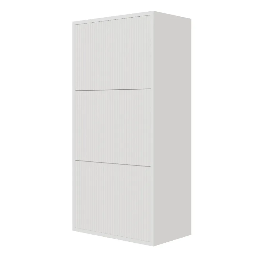 Selsey VELDIO - Wand-Schuhschrank mit 3 Klappen, Weiß, 50 cm