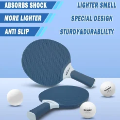 Senston Tischtennisschläger Set mit 3 Bällen und Tasche