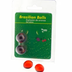 Set 2 Brasilianische Kugeln Erdbeer- und Kirscharoma