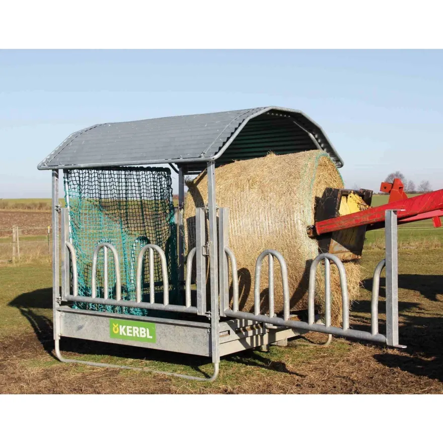 SET Heunetz 240x240 / 10cm + Rahmen f?r Viereckraufen 2 x 2 m