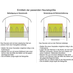 SET Heunetz 400x400 / 3cm + Rahmen f?r Viereckraufen 2 x 2 m