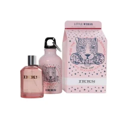 Set : Little Woman EdT für Frauen 100ml + Little Woman GWP Glaswasserflasche Pink