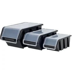 Set Wandregal Boxen 14 Stapelboxen schwarz rot