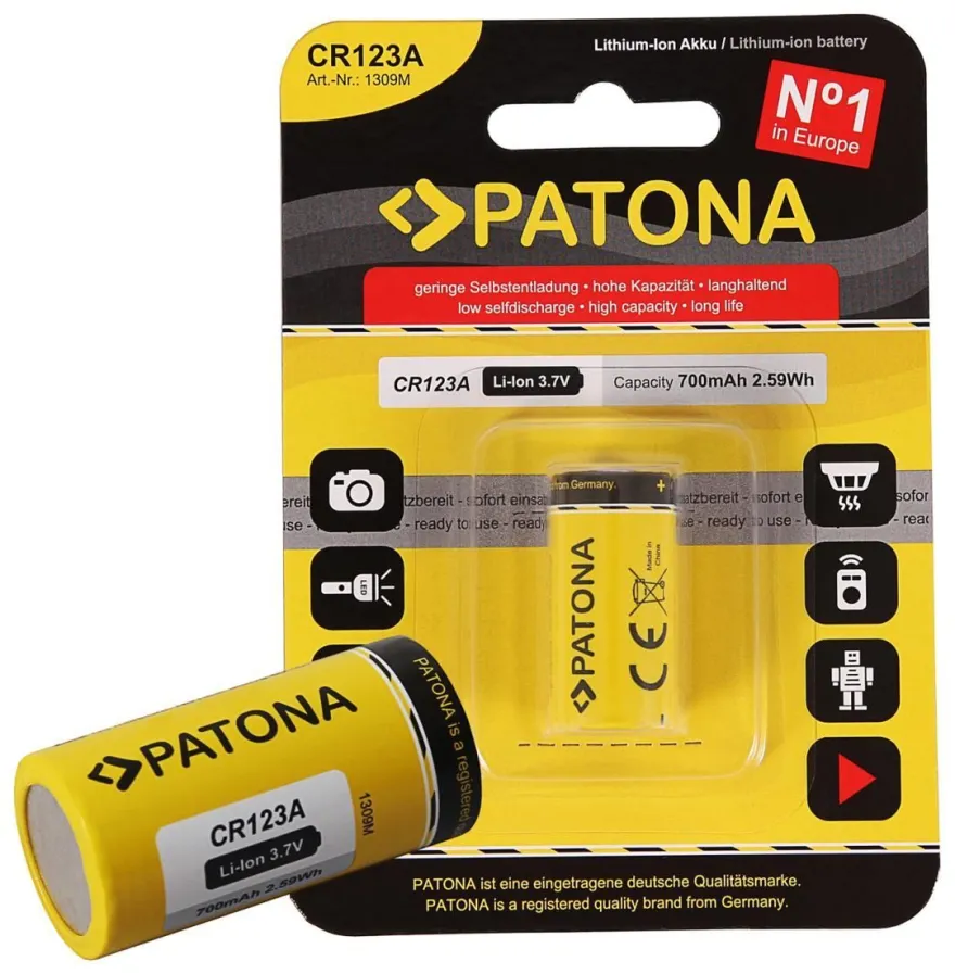 Set 6x Patona CR123A Akku + Xtar VC4 Ladegerät Li-Ion NiMH