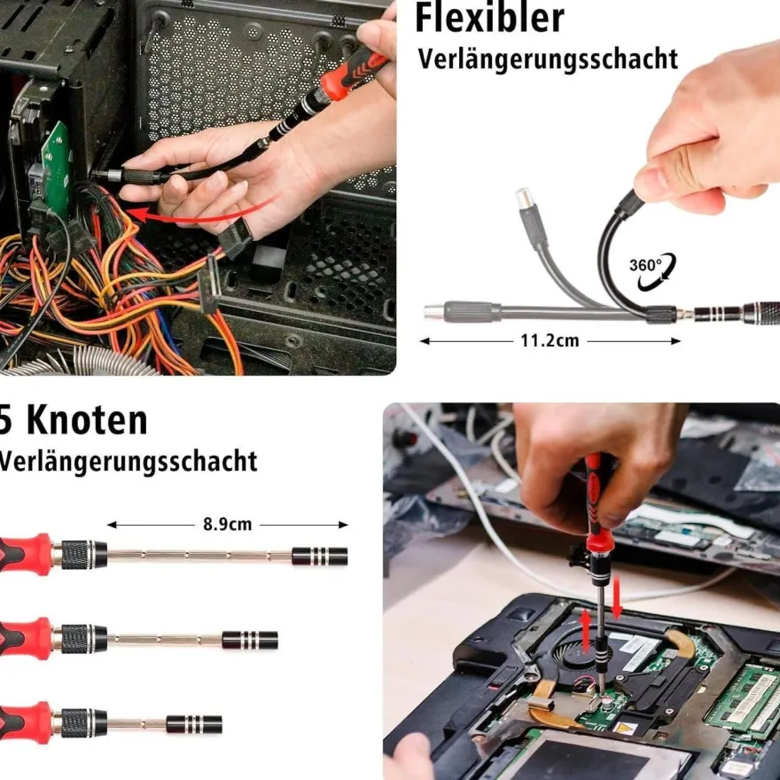 Sharden Feinmechaniker Schraubendreher Set 122 in 1 Präzisions Werkzeug Kit Torx
