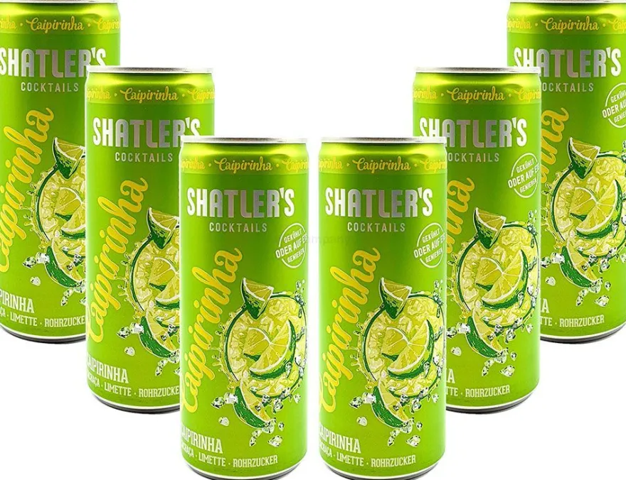 Shatlers Cocktail - 6er Set Shatlers Caipirinha 0,25L (10,1% Vol) inklusive Pfa