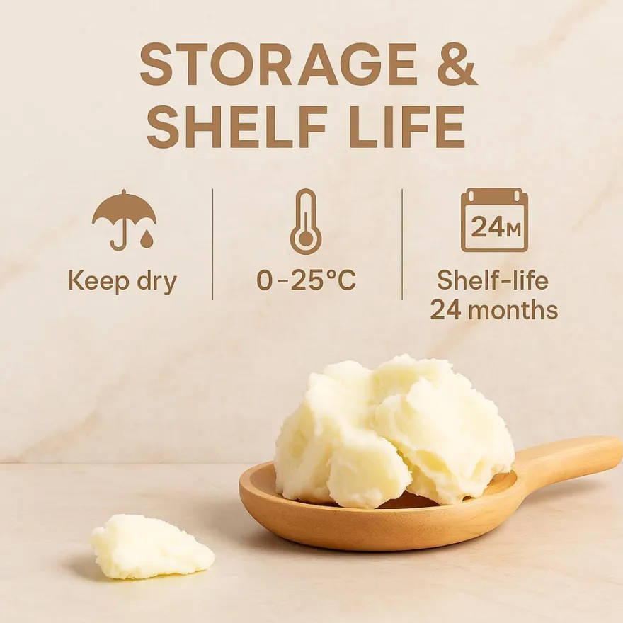 Sheabutter 5kg Unraffiniert A-Grade Handgeknetet Natur Körperbutter GiDeli