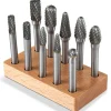 shengbenhao Hartmetall-Frässtifte mit Doppelschnitt, 6mm Schaft für Metall