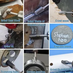 shengbenhao Hartmetall-Frässtifte mit Doppelschnitt, 6mm Schaft für Metall