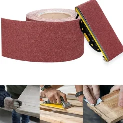 Shineboc Schleifpapier Rolle 400er Körnung, 93 mm x 10 m, für Holz und Metall